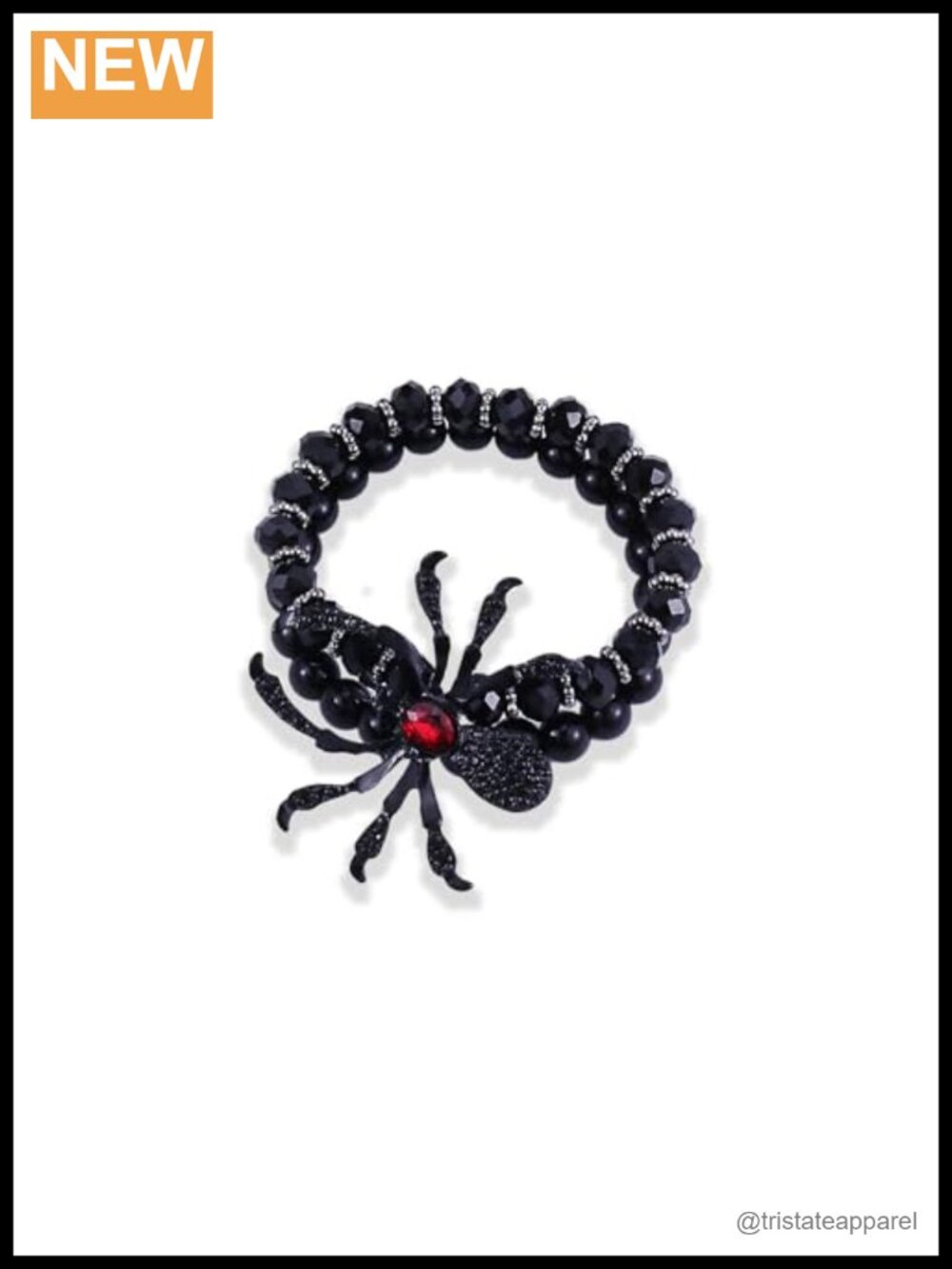 Gothic Witch Spider Stretch Beaded Bracelet Punk Cosplay Costume Accessory